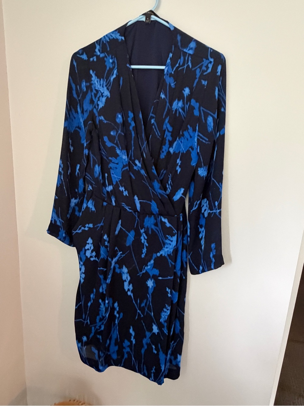 Banana Republic Blue Floral Wrap Dress for Women